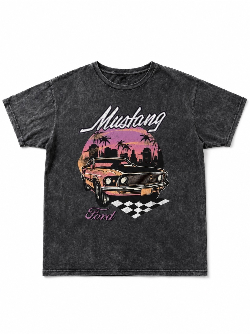 Mustang Black Washed Graphic Tee